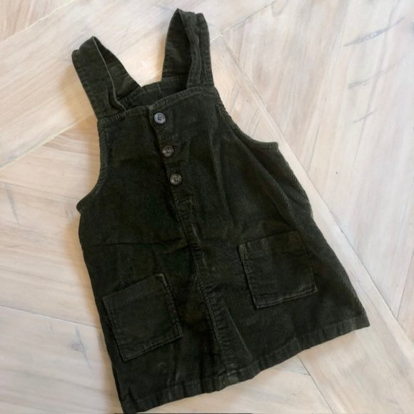 Olive Green Dress and Cream Onesie - Picture 5 of 6